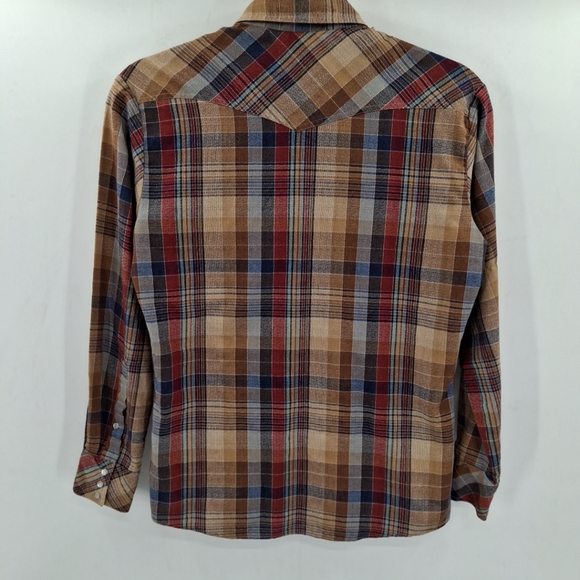 Vintage Kennington California Western Pearl Snap‎ Shirt Mens Size Large Plaid - Picture 6 of 11